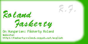 roland faskerty business card